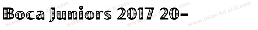 Boca Juniors 2017 20字体转换